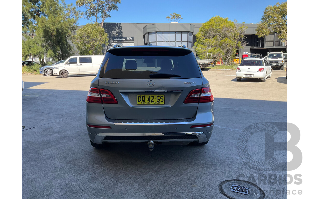 06/2013 Mercedes-Benz ML 350CDI Bluetec (4x4) AWD 166 4D Wagon Silver Turbo Diesel 3.0L
