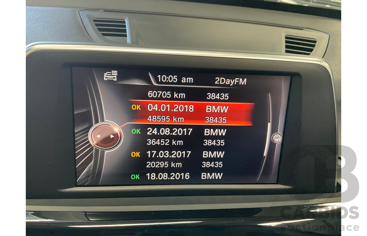 01/2016 BMW X1 sDrive18d (FWD) F48 4D Wagon Atlantic Grey Metallic Turbo Diesel 2.0L