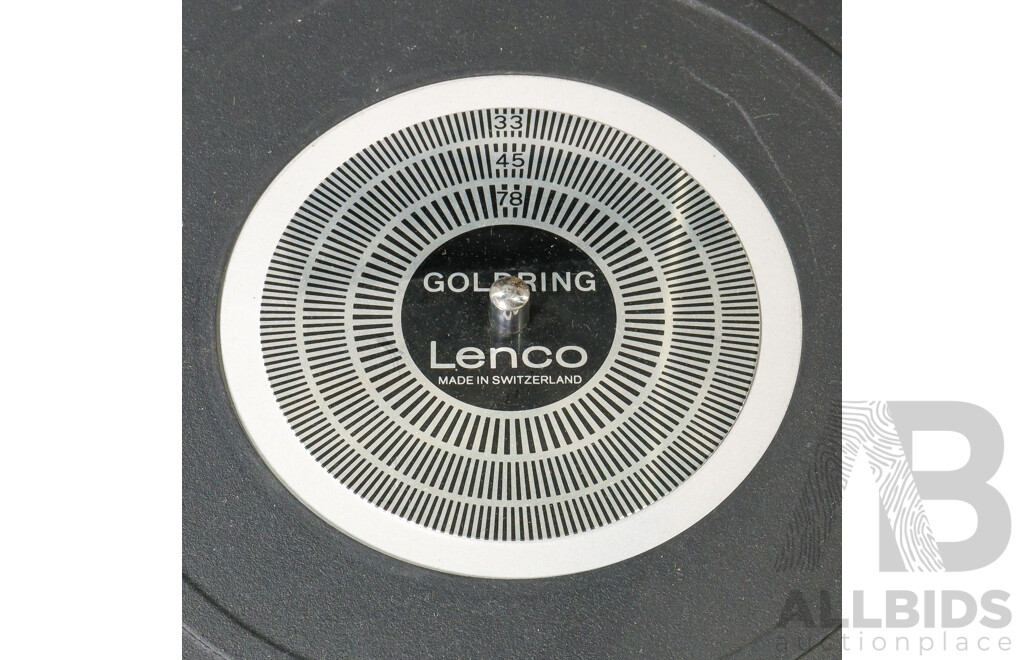 Vintage GL-75 Goldring Lenco Turntable, Made in Switzerland