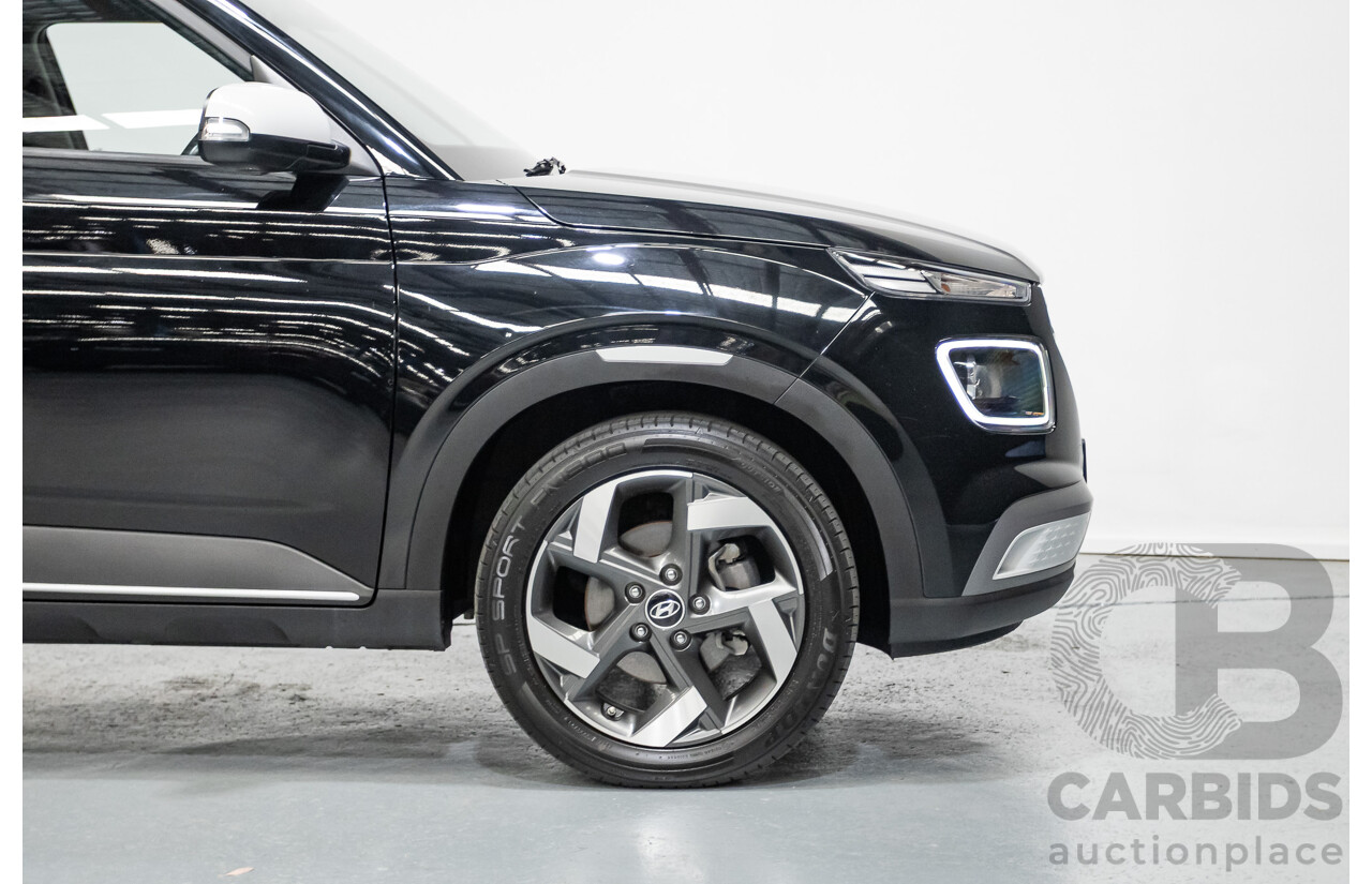 08/2020 Hyundai Venue Elite QX.2 MY20 4D Wagon Black Metallic 1.6L