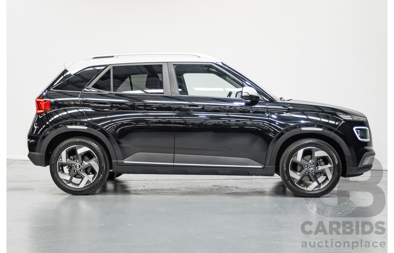 8/2020 Hyundai Venue Elite QX.2 MY20 4d Wagon Black Metallic 1.6L