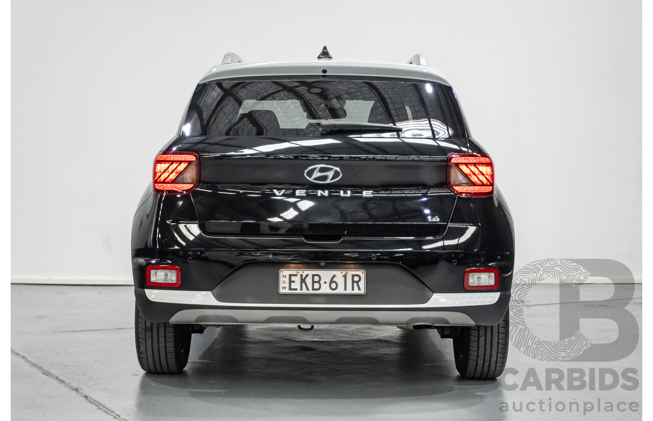 8/2020 Hyundai Venue Elite QX.2 MY20 4d Wagon Black Metallic 1.6L