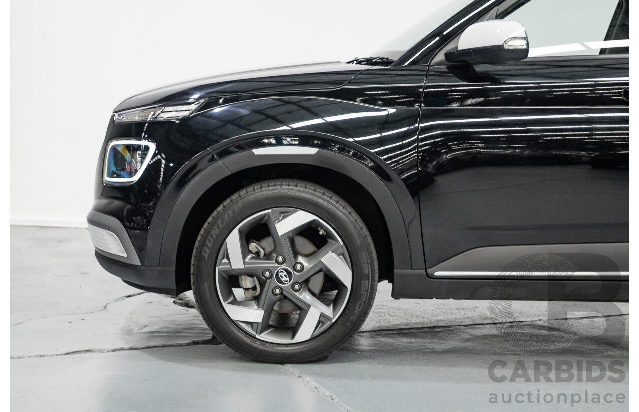 8/2020 Hyundai Venue Elite QX.2 MY20 4d Wagon Black Metallic 1.6L