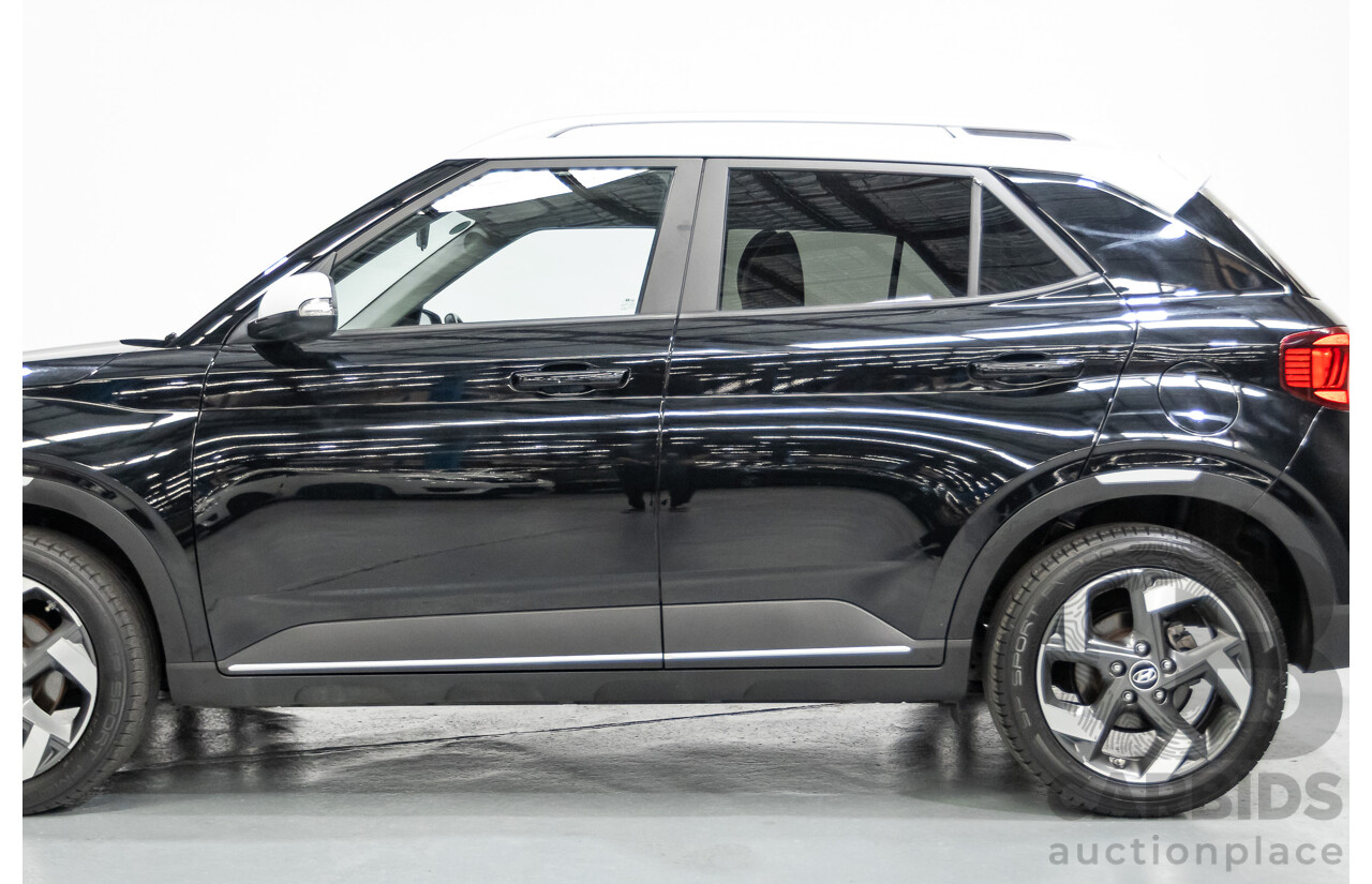 8/2020 Hyundai Venue Elite QX.2 MY20 4d Wagon Black Metallic 1.6L