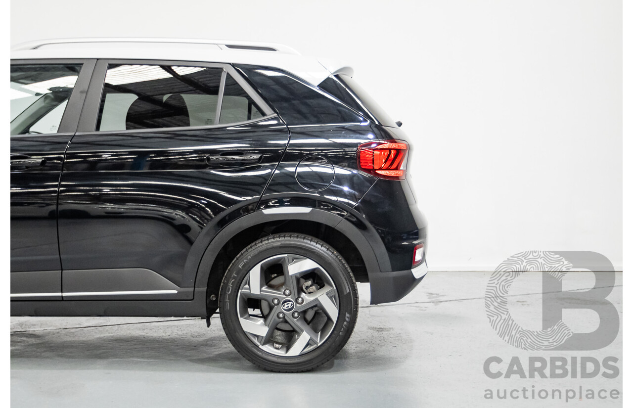8/2020 Hyundai Venue Elite QX.2 MY20 4d Wagon Black Metallic 1.6L