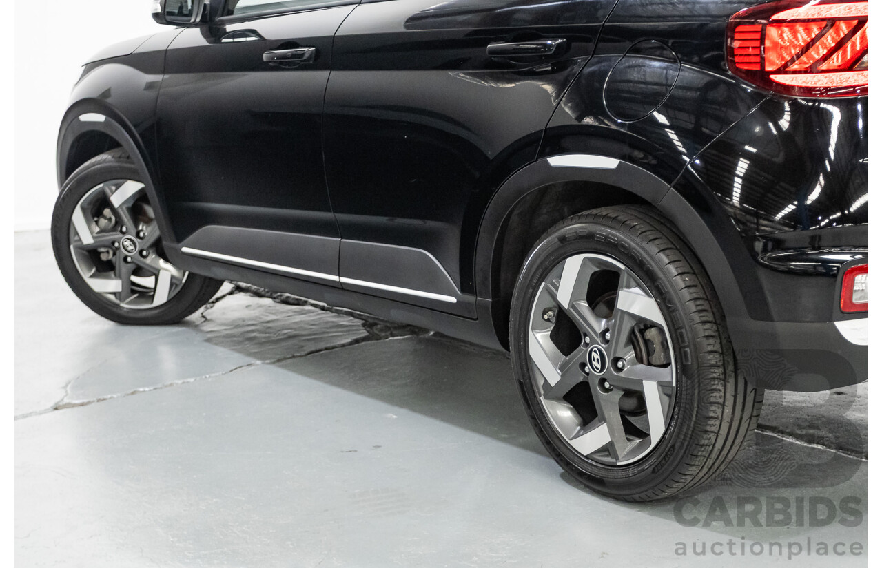8/2020 Hyundai Venue Elite QX.2 MY20 4d Wagon Black Metallic 1.6L