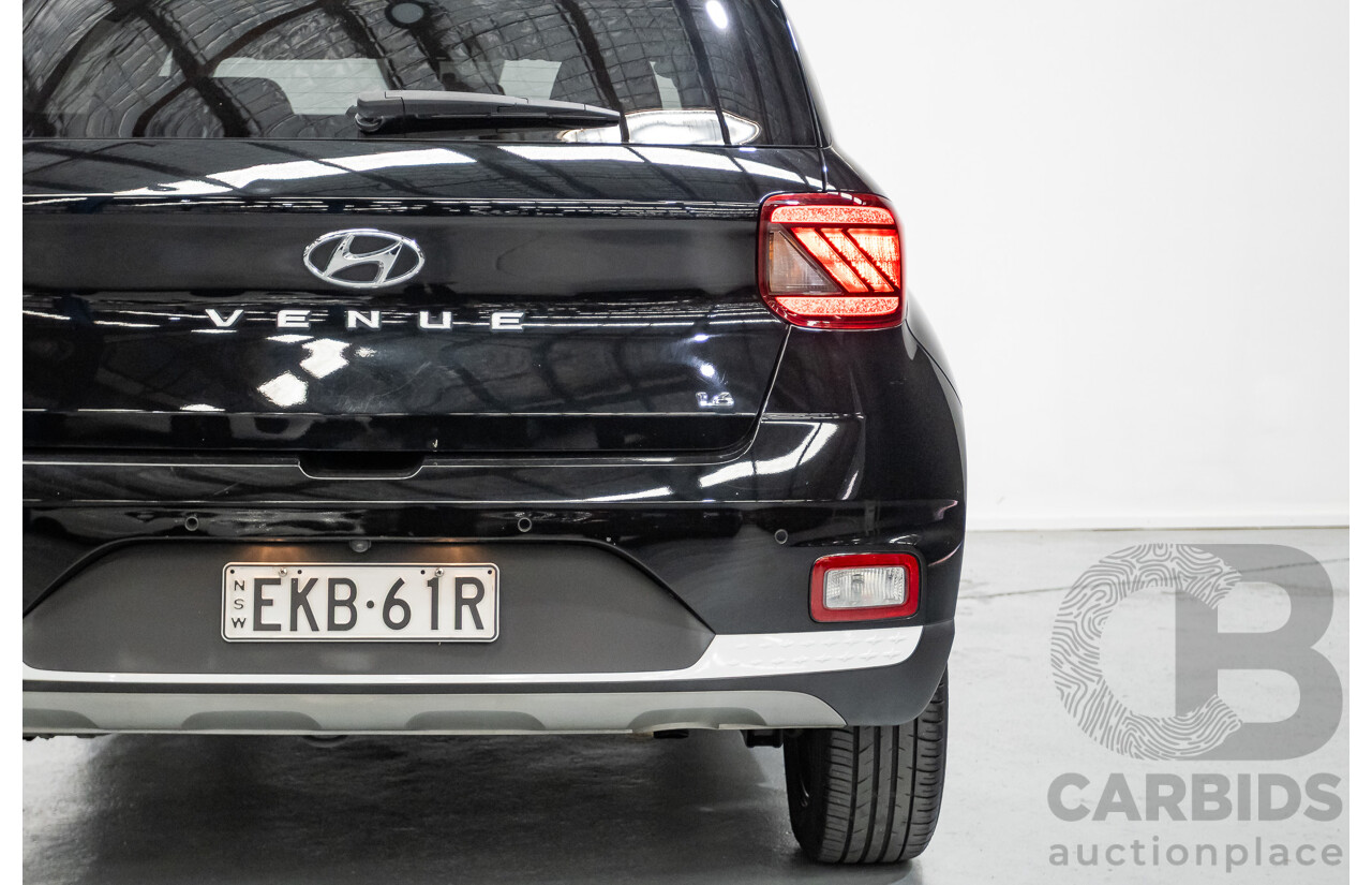 8/2020 Hyundai Venue Elite QX.2 MY20 4d Wagon Black Metallic 1.6L