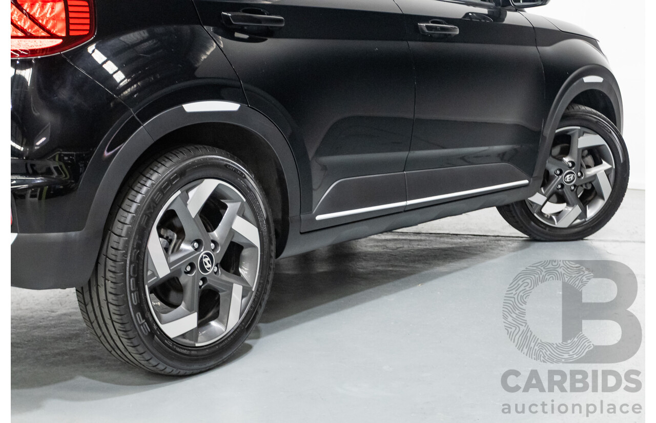 8/2020 Hyundai Venue Elite QX.2 MY20 4d Wagon Black Metallic 1.6L
