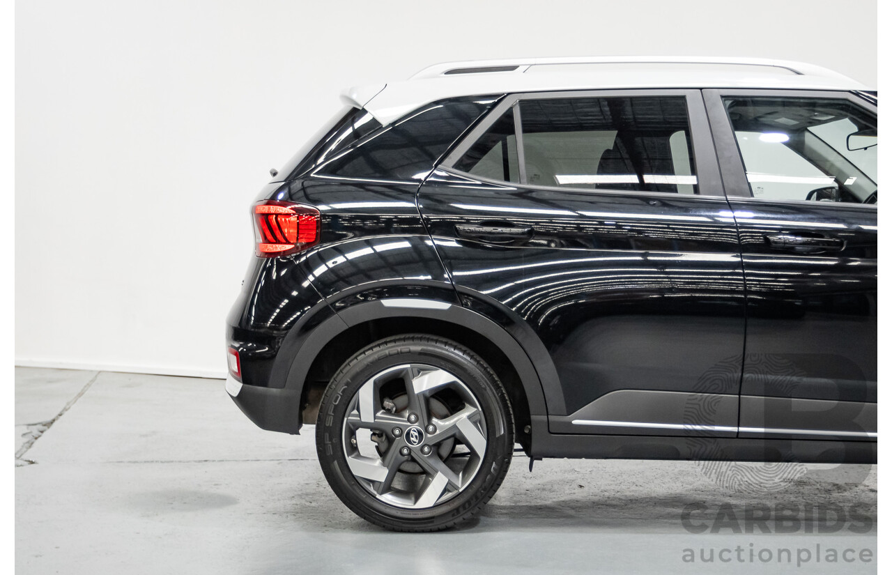 8/2020 Hyundai Venue Elite QX.2 MY20 4d Wagon Black Metallic 1.6L