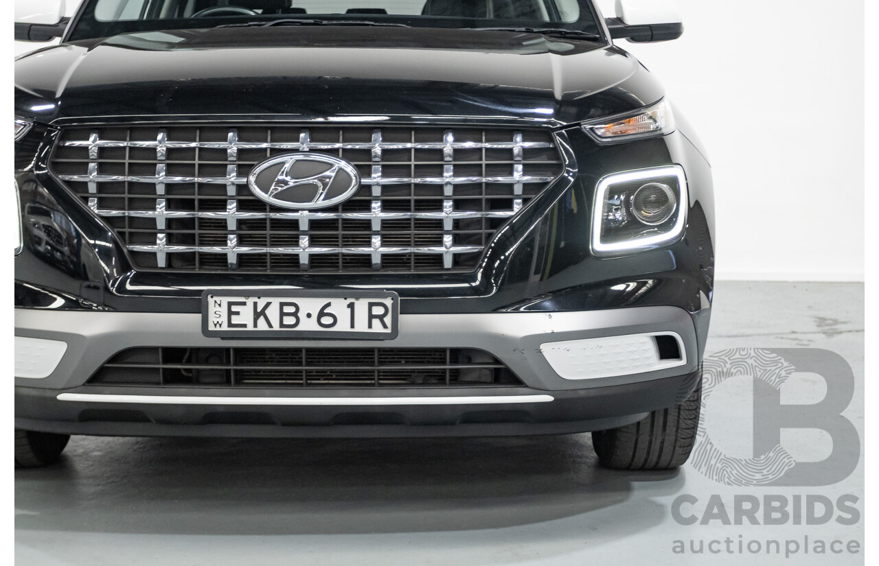 08/2020 Hyundai Venue Elite QX.2 MY20 4D Wagon Black Metallic 1.6L