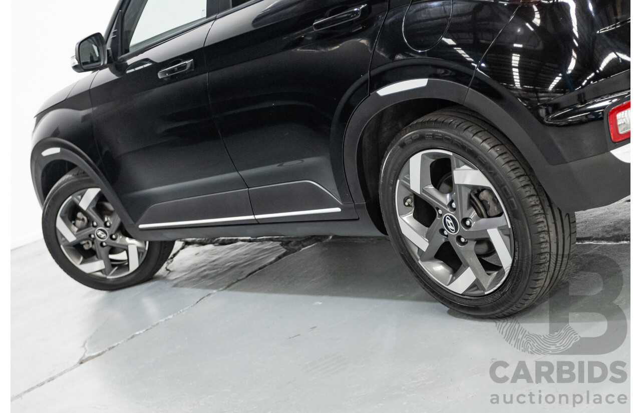 08/2020 Hyundai Venue Elite QX.2 MY20 4D Wagon Black Metallic 1.6L