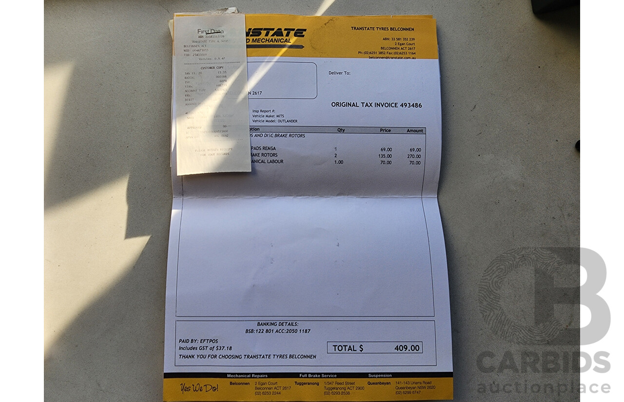 12/2013 Mitsubishi Outlander Aspire (4x4) ZJ MY14 4d Wagon Grey 2.3L