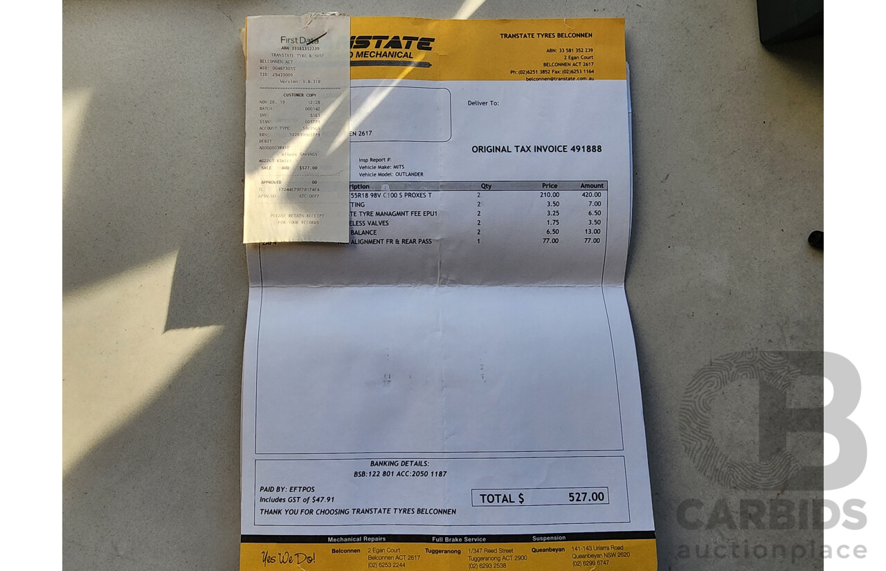 12/2013 Mitsubishi Outlander Aspire (4x4) ZJ MY14 4d Wagon Grey 2.3L