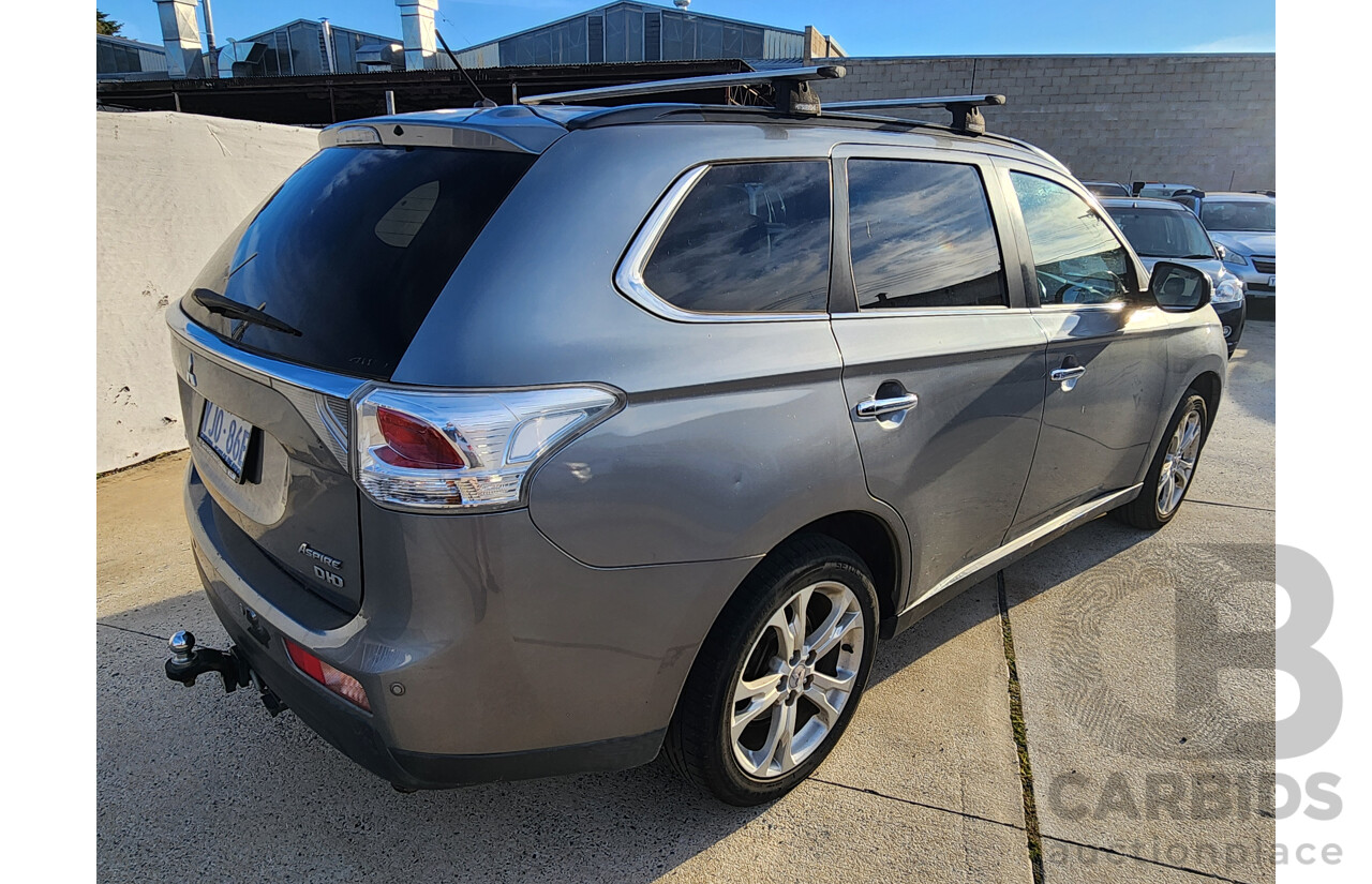 12/2013 Mitsubishi Outlander Aspire (4x4) ZJ MY14 4d Wagon Grey 2.3L