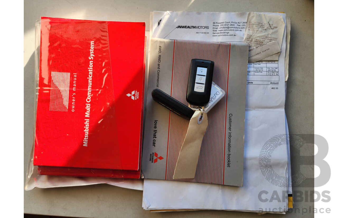 12/2013 Mitsubishi Outlander Aspire (4x4) ZJ MY14 4d Wagon Grey 2.3L