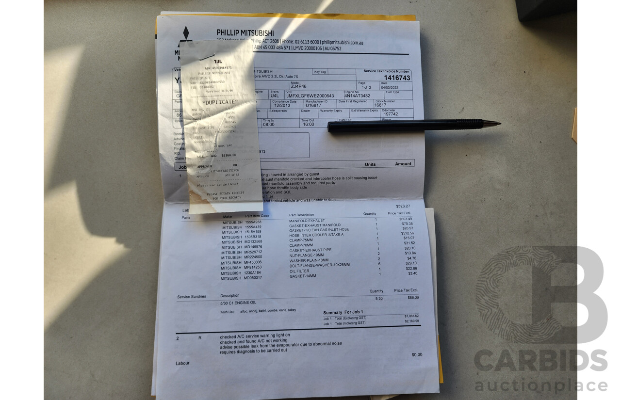 12/2013 Mitsubishi Outlander Aspire (4x4) ZJ MY14 4d Wagon Grey 2.3L