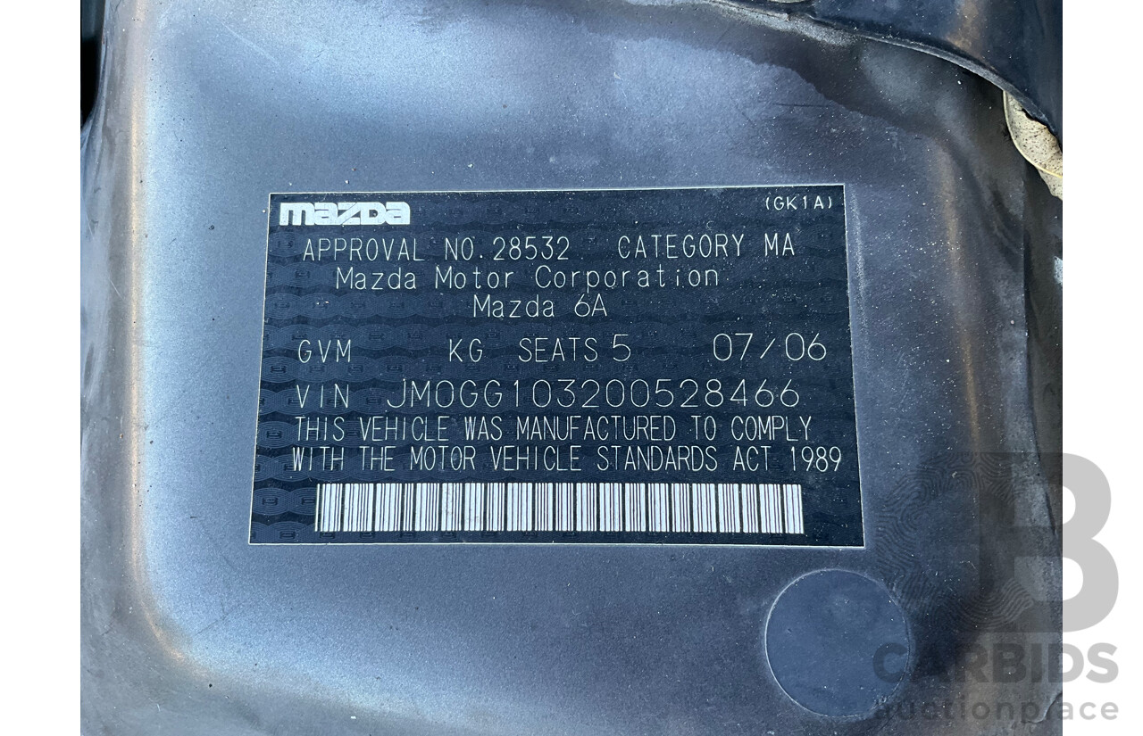 7/2006 Mazda Mazda6 Limited GG 05 UPGRADE 4d Sedan Grey 2.3L