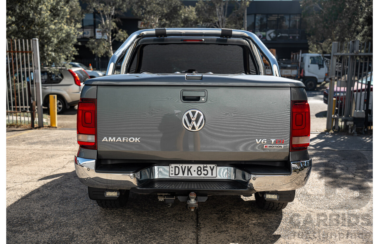 12/2017 Volkswagen Amarok V6 TDI 550 Highline (4x4) 2H MY18 Dual Cab Utility Grey 3.0L