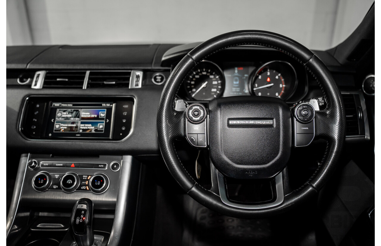 11/2015 Land Rover Range Rover Sport 3.0 TdV6 SE (AWD) LW MY15 4d Wagon Santorini Black Metallic Turbo Diesel V6 3.0L