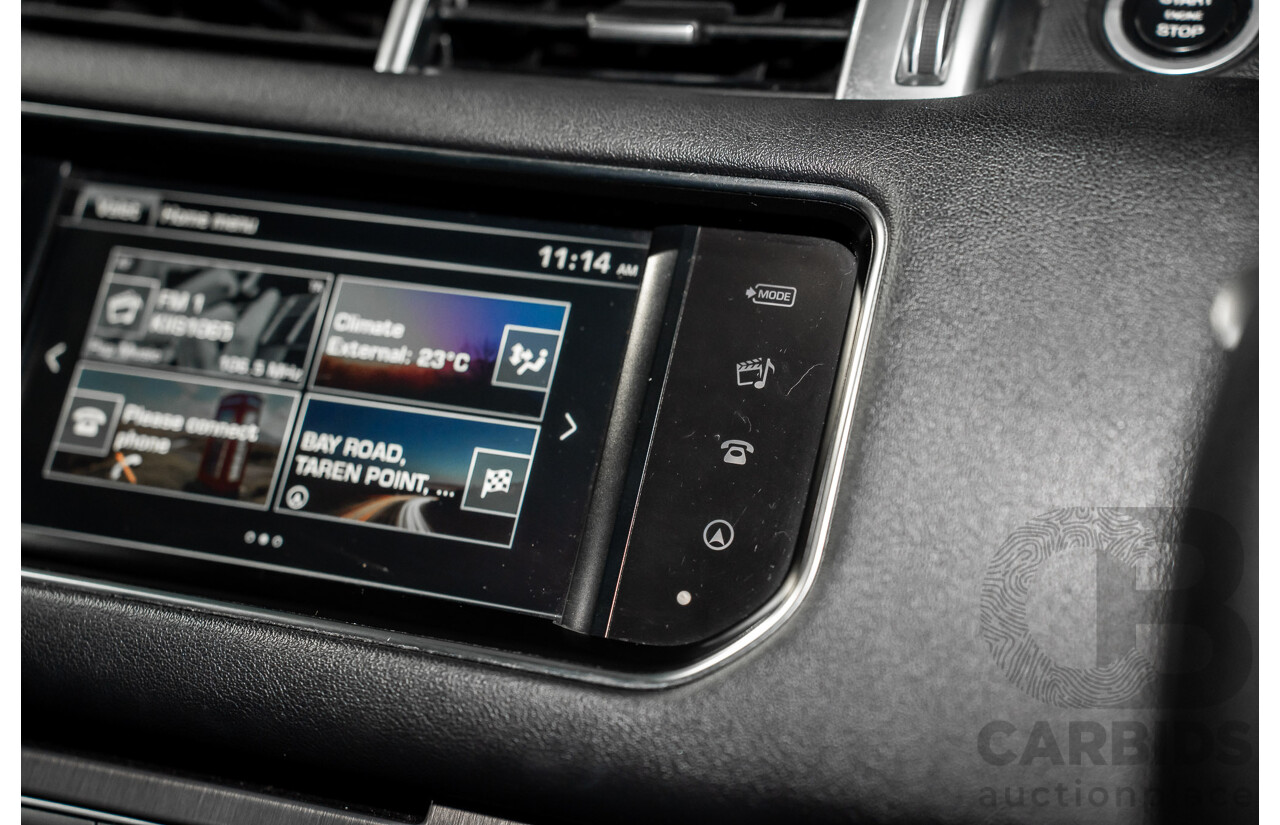 11/2015 Land Rover Range Rover Sport 3.0 TdV6 SE (AWD) LW MY15 4d Wagon Santorini Black Metallic Turbo Diesel V6 3.0L