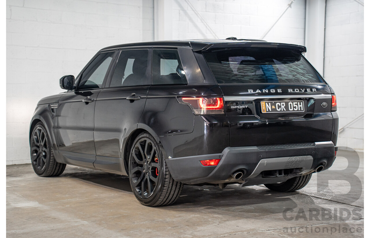 11/2015 Land Rover Range Rover Sport 3.0 TdV6 SE (AWD) LW MY15 4d Wagon Santorini Black Metallic Turbo Diesel V6 3.0L