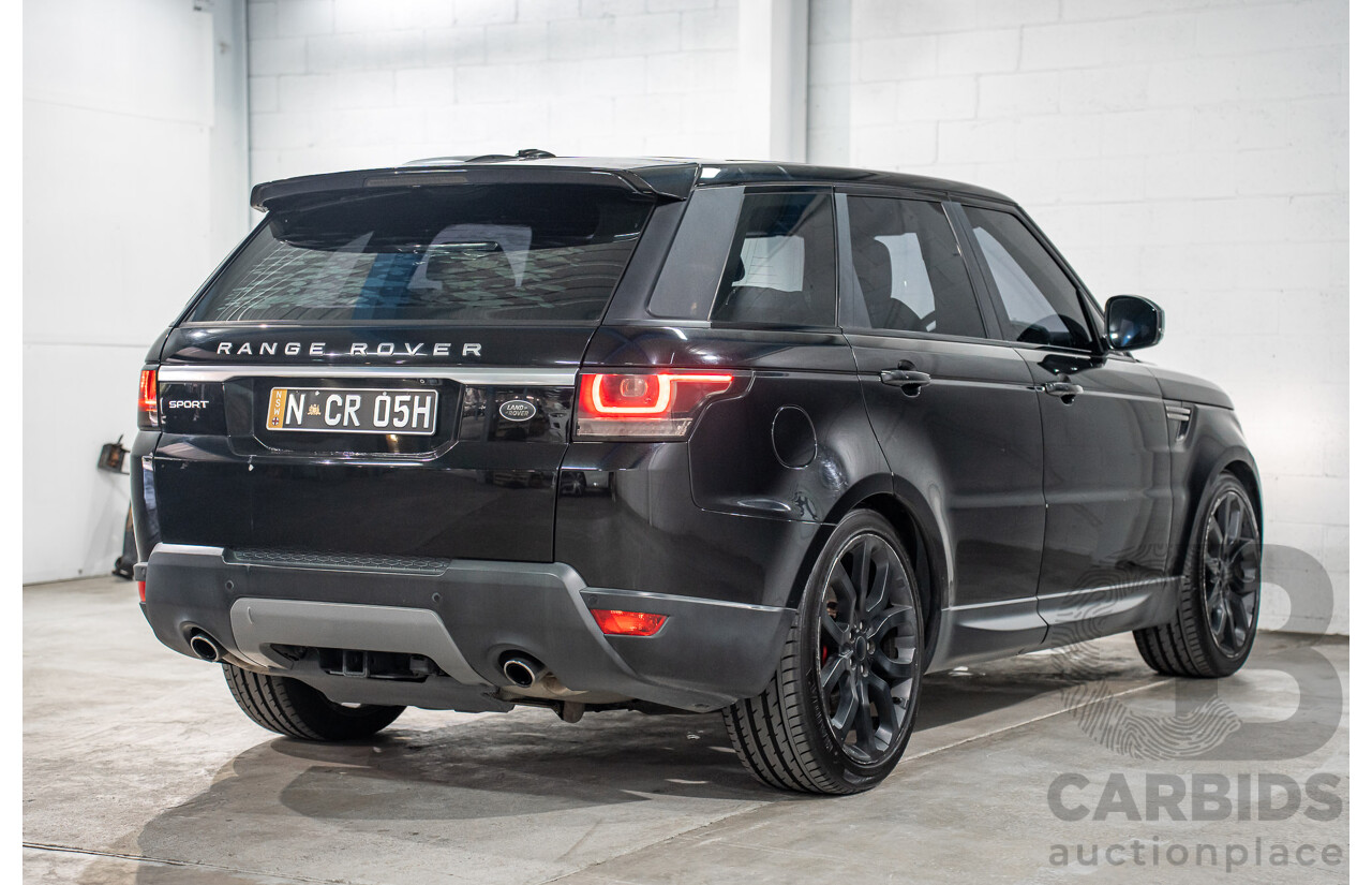 11/2015 Land Rover Range Rover Sport 3.0 TdV6 SE (AWD) LW MY15 4d Wagon Santorini Black Metallic Turbo Diesel V6 3.0L