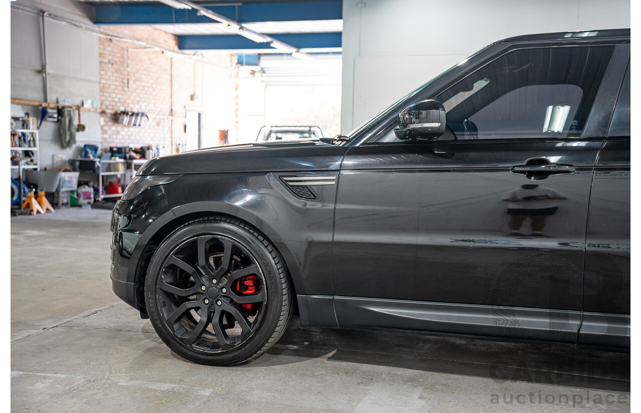 11/2015 Land Rover Range Rover Sport 3.0 TdV6 SE (AWD) LW MY15 4d Wagon Santorini Black Metallic Turbo Diesel V6 3.0L