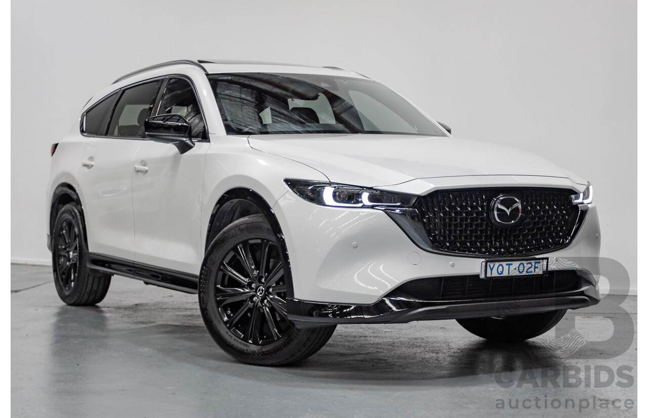 2/2023 Mazda CX-8 D35 GT SP (AWD) CX8E 4D Wagon Rhodium White Metallic Twin Turbo Diesel 2.2L