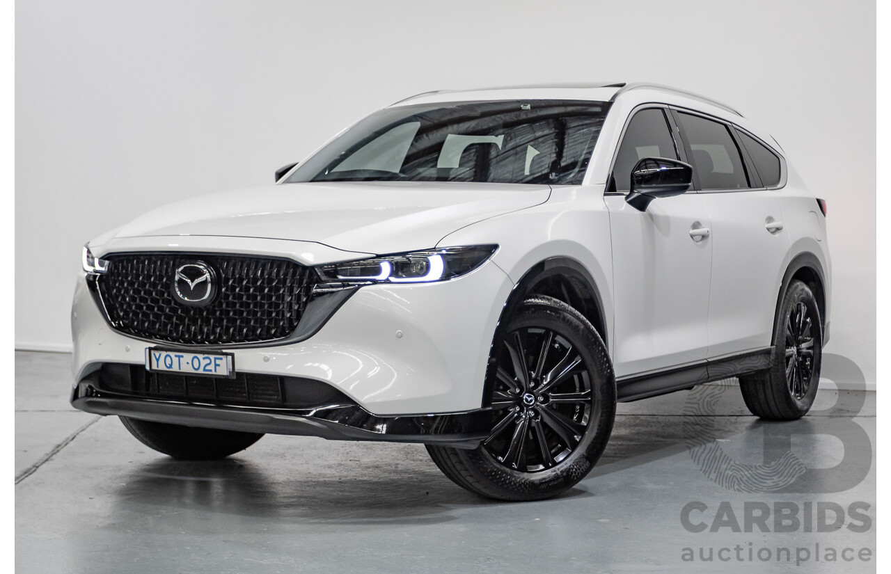 2/2023 Mazda CX-8 D35 GT SP (AWD) CX8E 4D Wagon Rhodium White Metallic Twin Turbo Diesel 2.2L