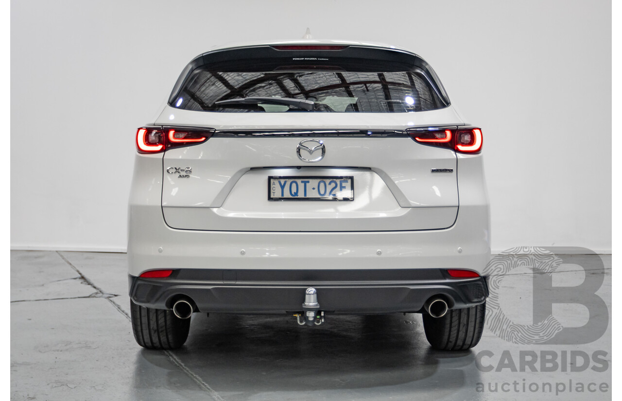2/2023 Mazda CX-8 D35 GT SP (AWD) CX8E 4D Wagon Rhodium White Metallic Twin Turbo Diesel 2.2L