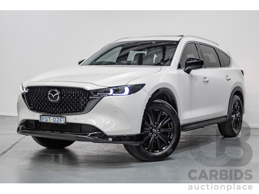 2/2023 Mazda CX-8 D35 GT SP (AWD) CX8E 4D Wagon Rhodium White Metallic Twin Turbo Diesel 2.2L