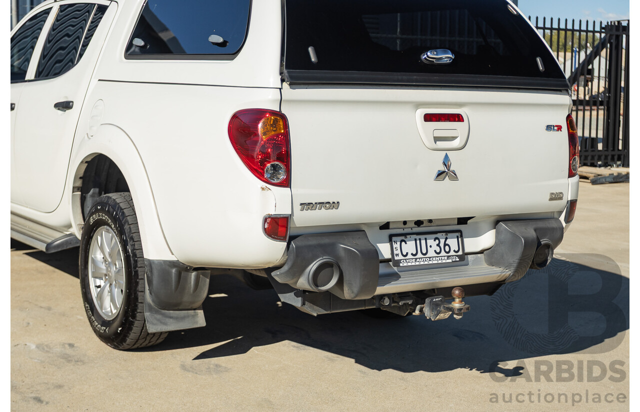 02/2013 Mitsubishi Triton GL-R (4x4) MN MY12 Double Cab Utility White Turbo Diesel 2.5L