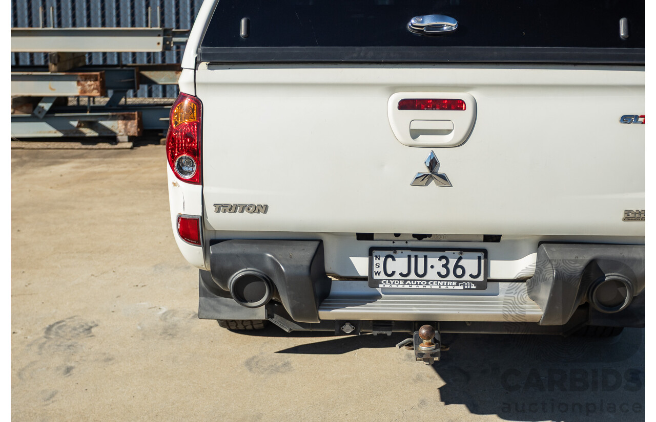 02/2013 Mitsubishi Triton GL-R (4x4) MN MY12 Double Cab Utility White Turbo Diesel 2.5L