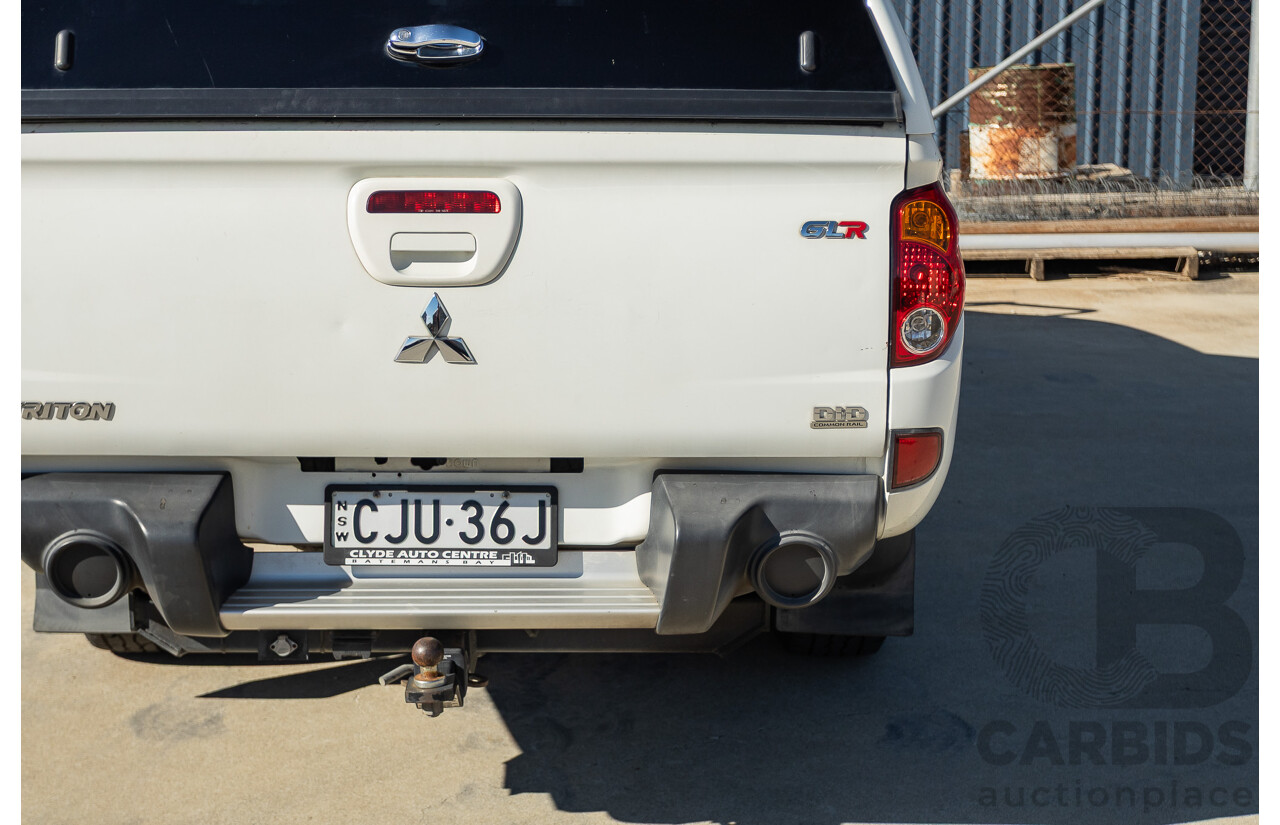 02/2013 Mitsubishi Triton GL-R (4x4) MN MY12 Double Cab Utility White Turbo Diesel 2.5L