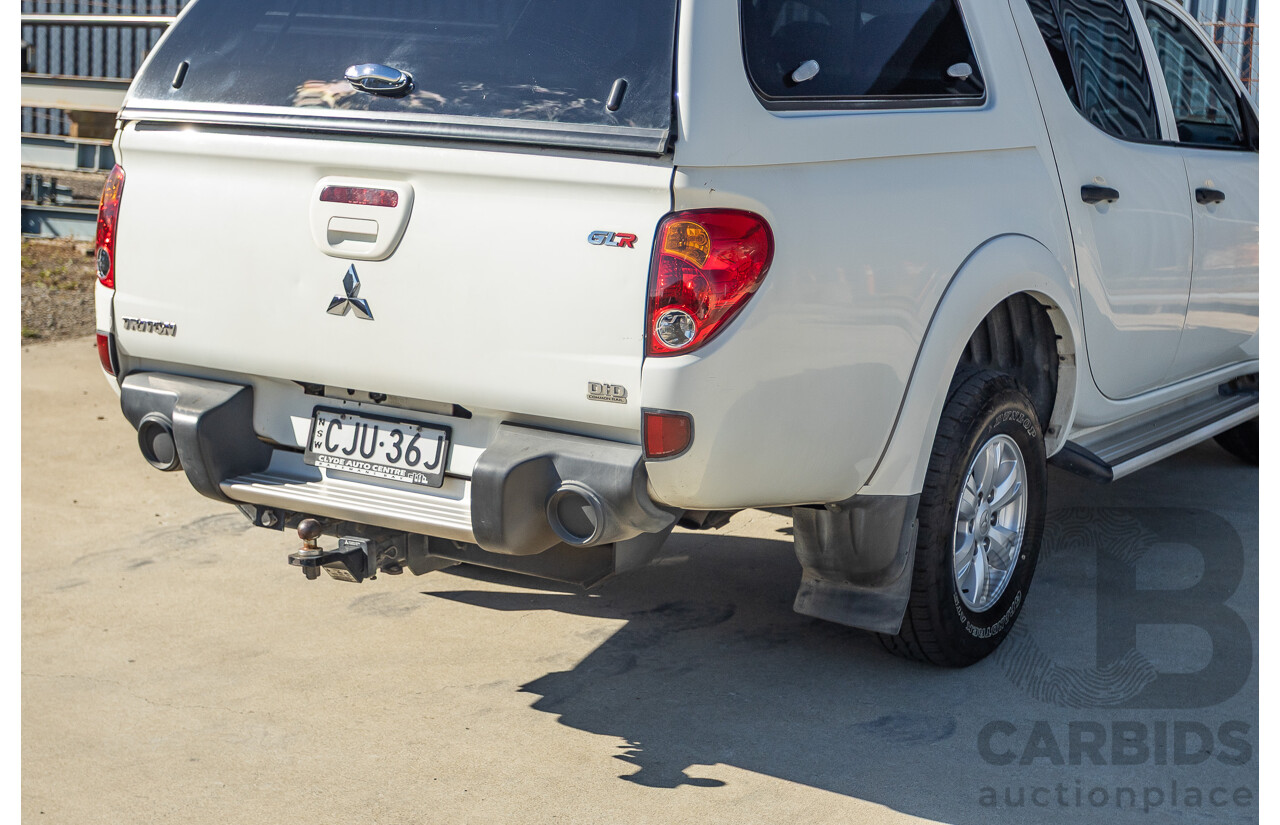 02/2013 Mitsubishi Triton GL-R (4x4) MN MY12 Double Cab Utility White Turbo Diesel 2.5L
