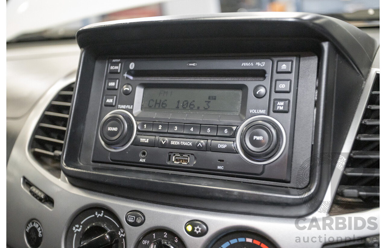 02/2013 Mitsubishi Triton GL-R (4x4) MN MY12 Double Cab Utility White Turbo Diesel 2.5L