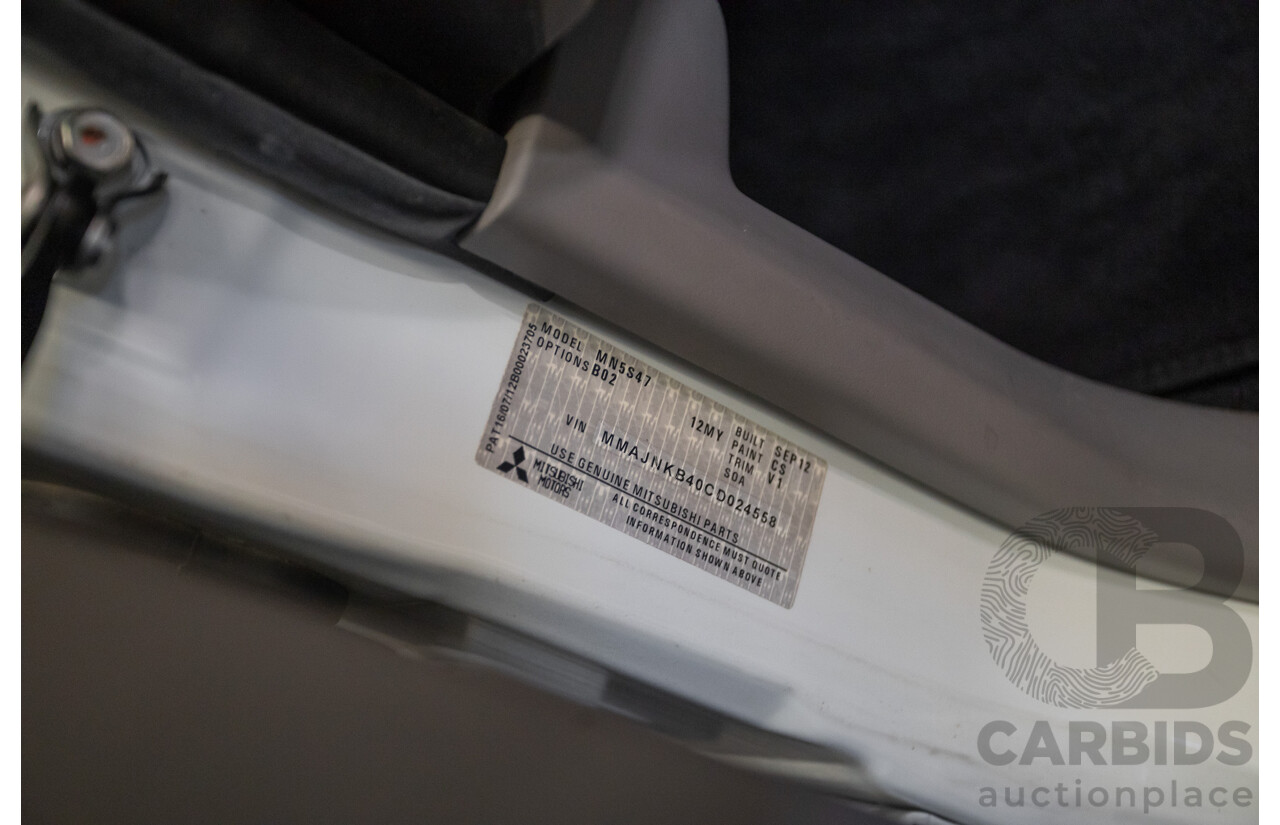 02/2013 Mitsubishi Triton GL-R (4x4) MN MY12 Double Cab Utility White Turbo Diesel 2.5L