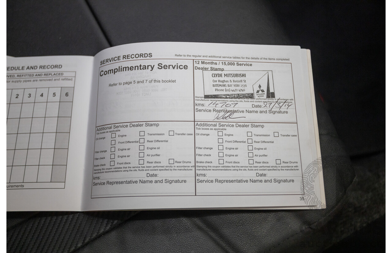 02/2013 Mitsubishi Triton GL-R (4x4) MN MY12 Double Cab Utility White Turbo Diesel 2.5L