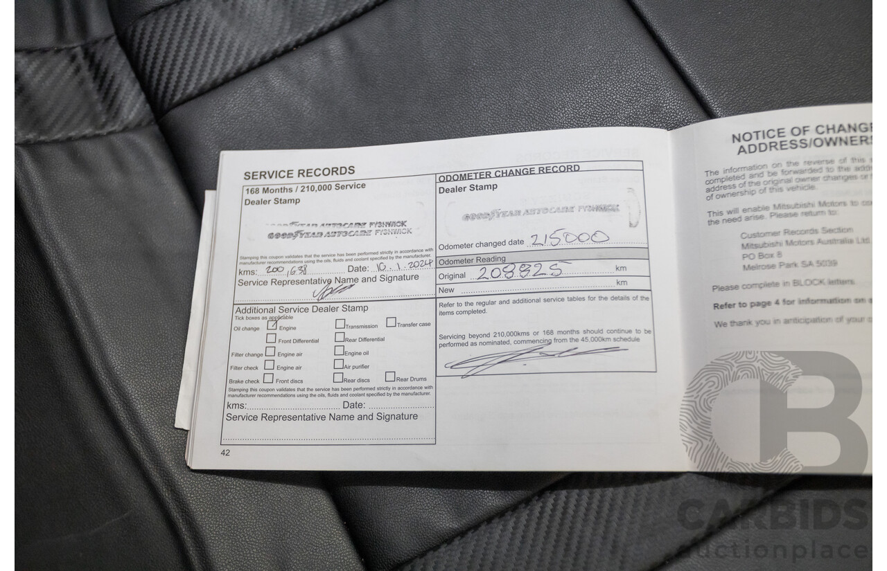 02/2013 Mitsubishi Triton GL-R (4x4) MN MY12 Double Cab Utility White Turbo Diesel 2.5L