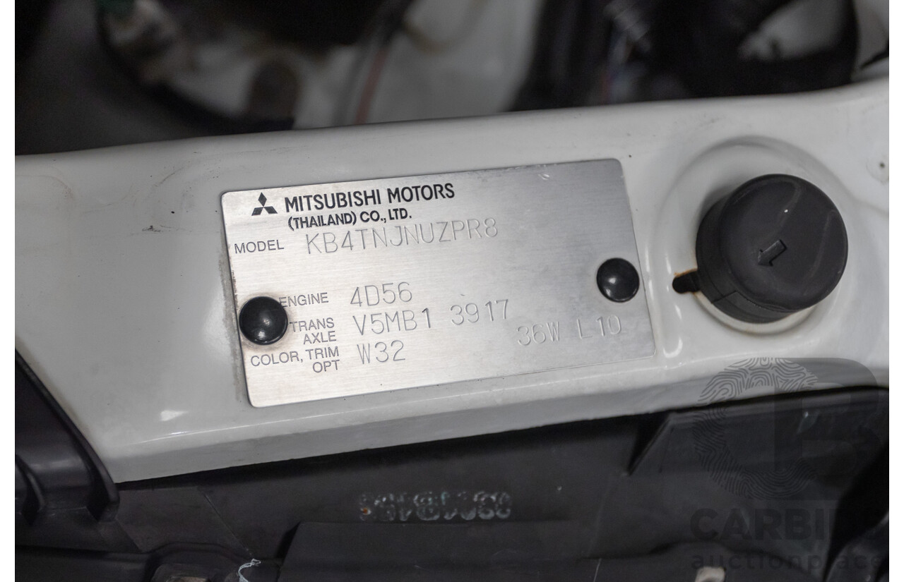 02/2013 Mitsubishi Triton GL-R (4x4) MN MY12 Double Cab Utility White Turbo Diesel 2.5L