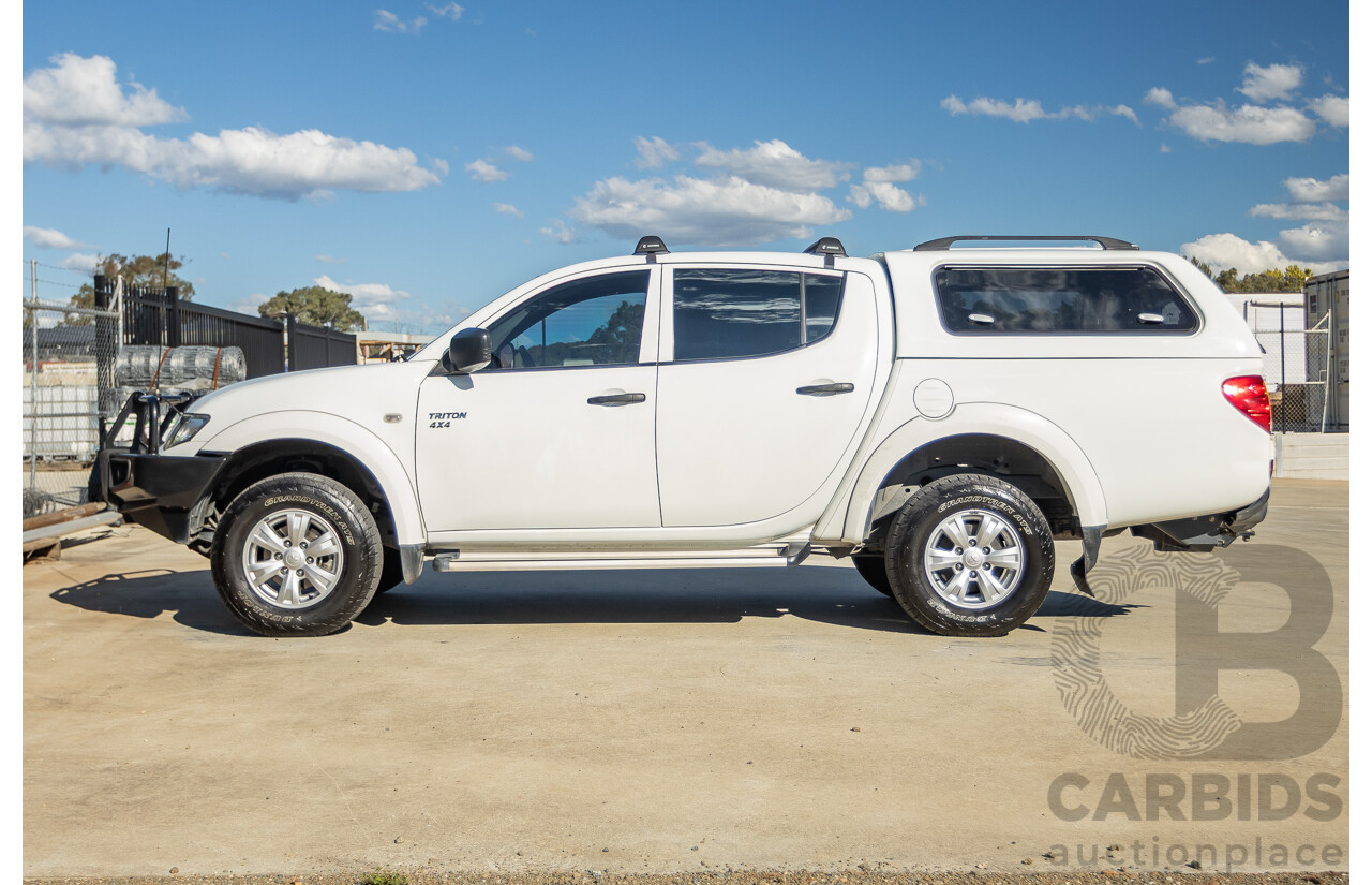 02/2013 Mitsubishi Triton GL-R (4x4) MN MY12 Double Cab Utility White Turbo Diesel 2.5L