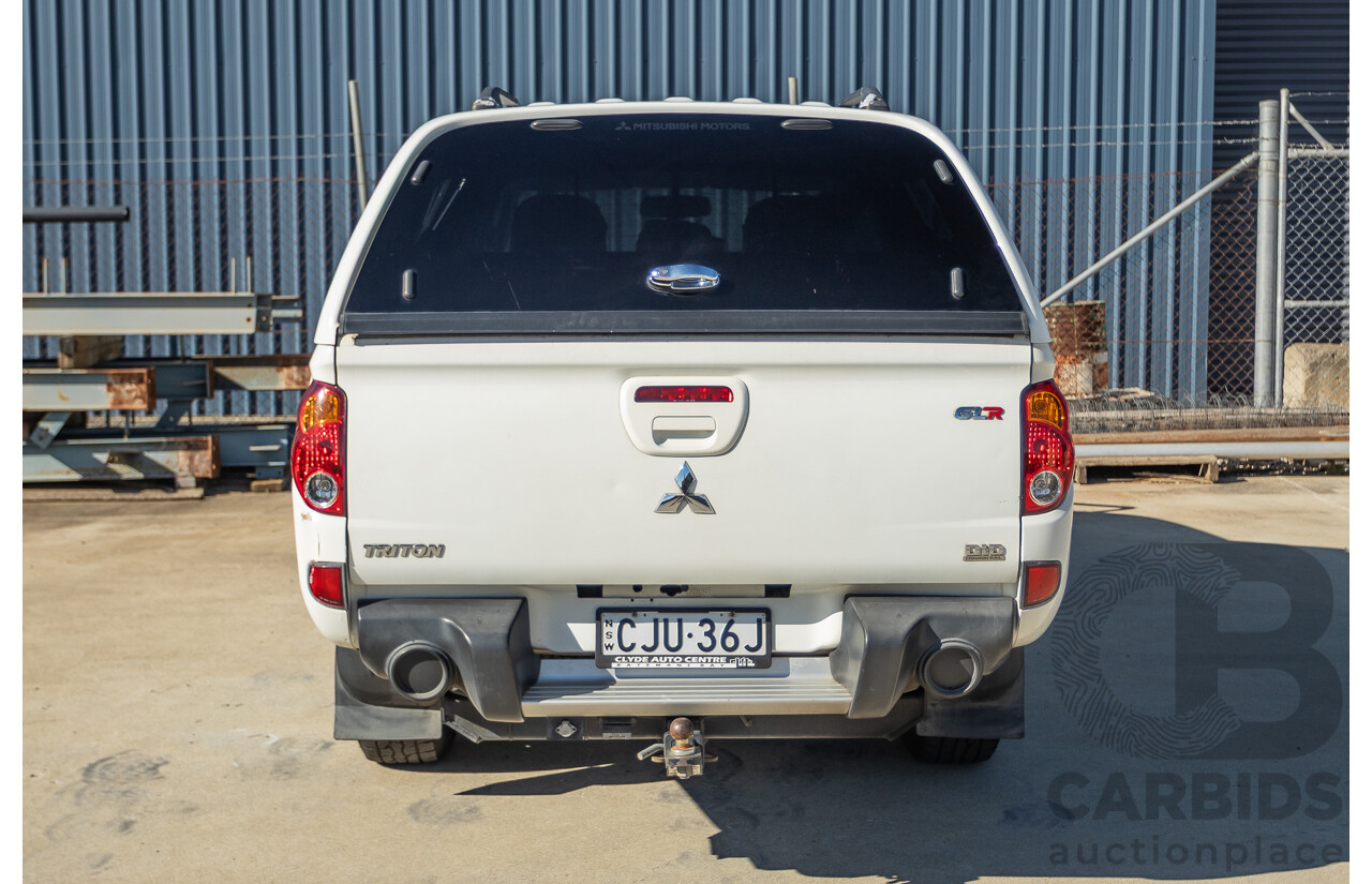 02/2013 Mitsubishi Triton GL-R (4x4) MN MY12 Double Cab Utility White Turbo Diesel 2.5L