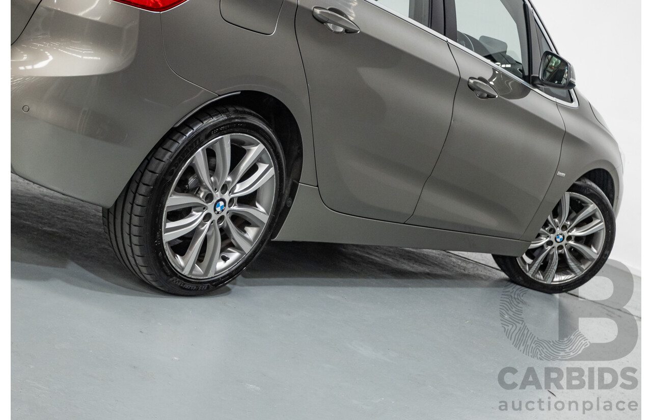 6/2017 BMW 220i Active Tourer Luxury Line F45 4D Wagon Platin Silver Metallic Turbo 2.0L