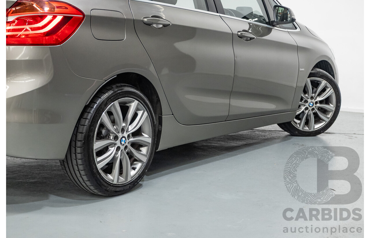 6/2017 BMW 220i Active Tourer Luxury Line F45 4D Wagon Platin Silver Metallic Turbo 2.0L