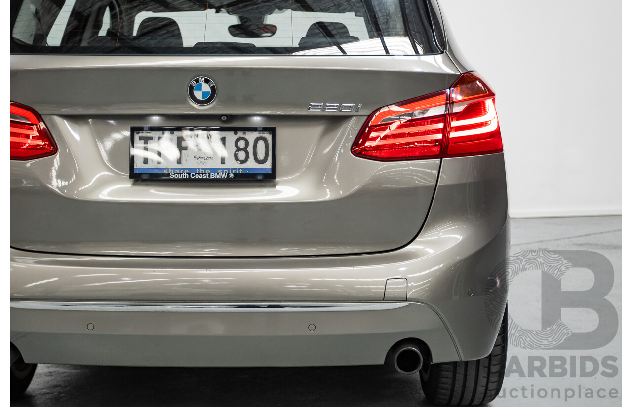 6/2017 BMW 220i Active Tourer Luxury Line F45 4D Wagon Platin Silver Metallic Turbo 2.0L