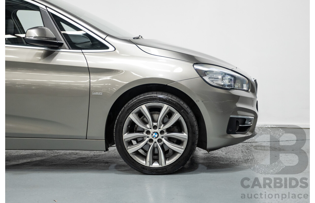 6/2017 BMW 220i Active Tourer Luxury Line F45 4D Wagon Platin Silver Metallic Turbo 2.0L