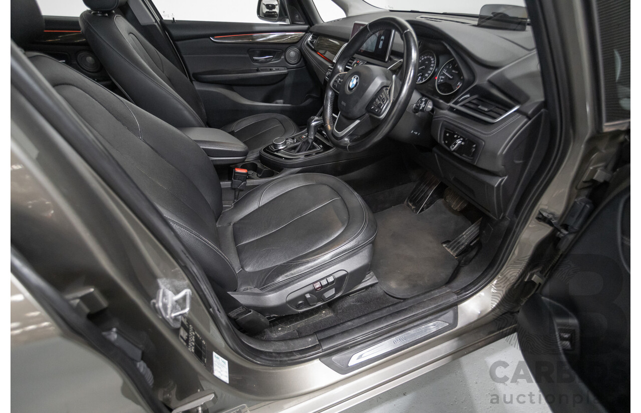 6/2017 BMW 220i Active Tourer Luxury Line F45 4D Wagon Platin Silver Metallic Turbo 2.0L