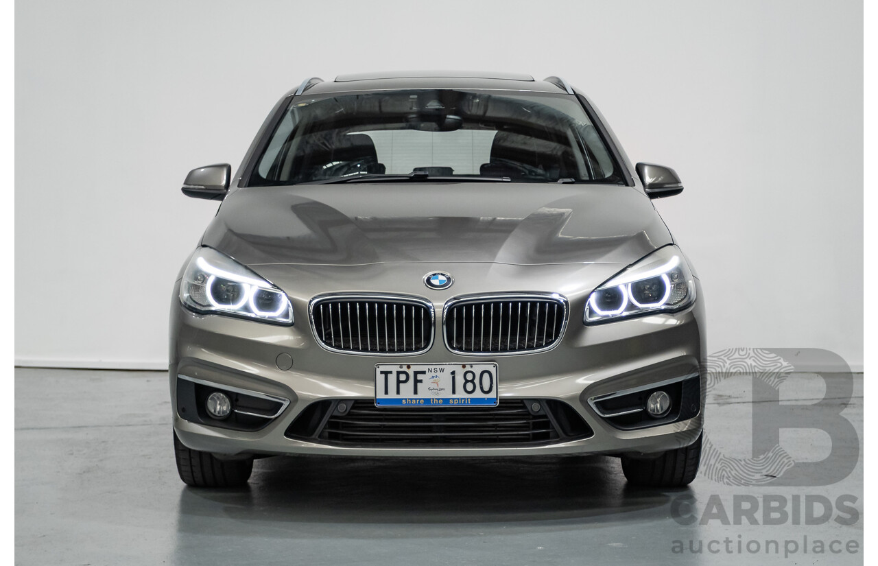 6/2017 BMW 220i Active Tourer Luxury Line F45 4D Wagon Platin Silver Metallic Turbo 2.0L