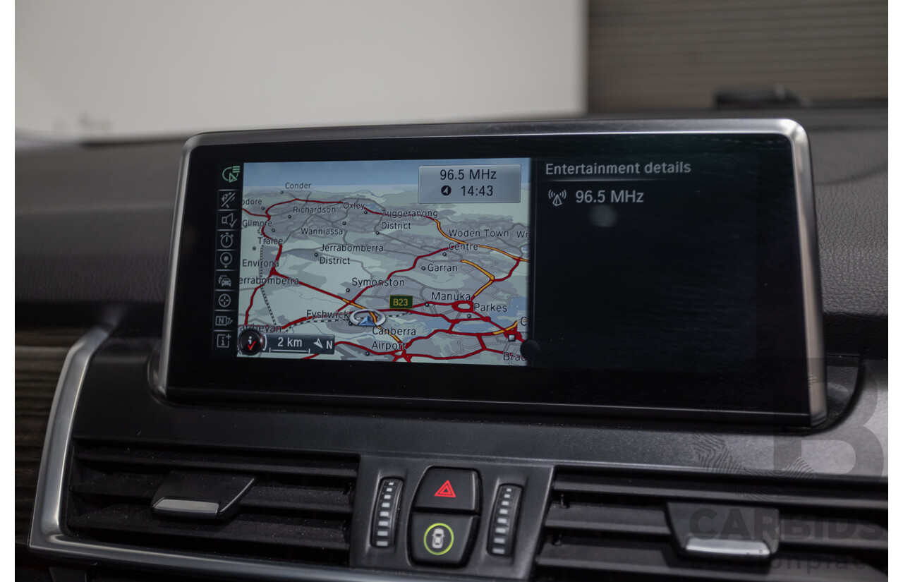 6/2017 BMW 220i Active Tourer Luxury Line F45 4D Wagon Platin Silver Metallic Turbo 2.0L