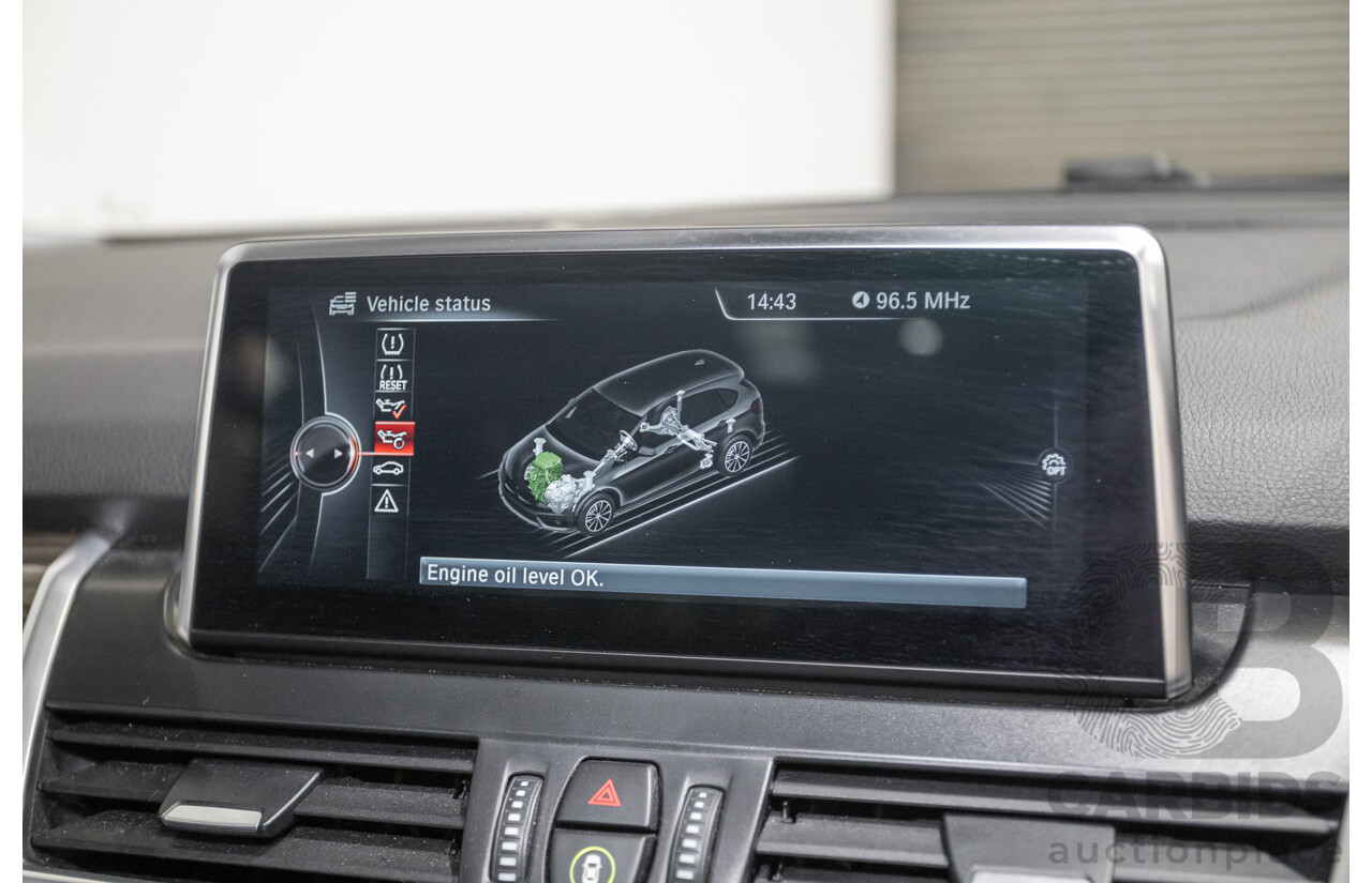 6/2017 BMW 220i Active Tourer Luxury Line F45 4D Wagon Platin Silver Metallic Turbo 2.0L